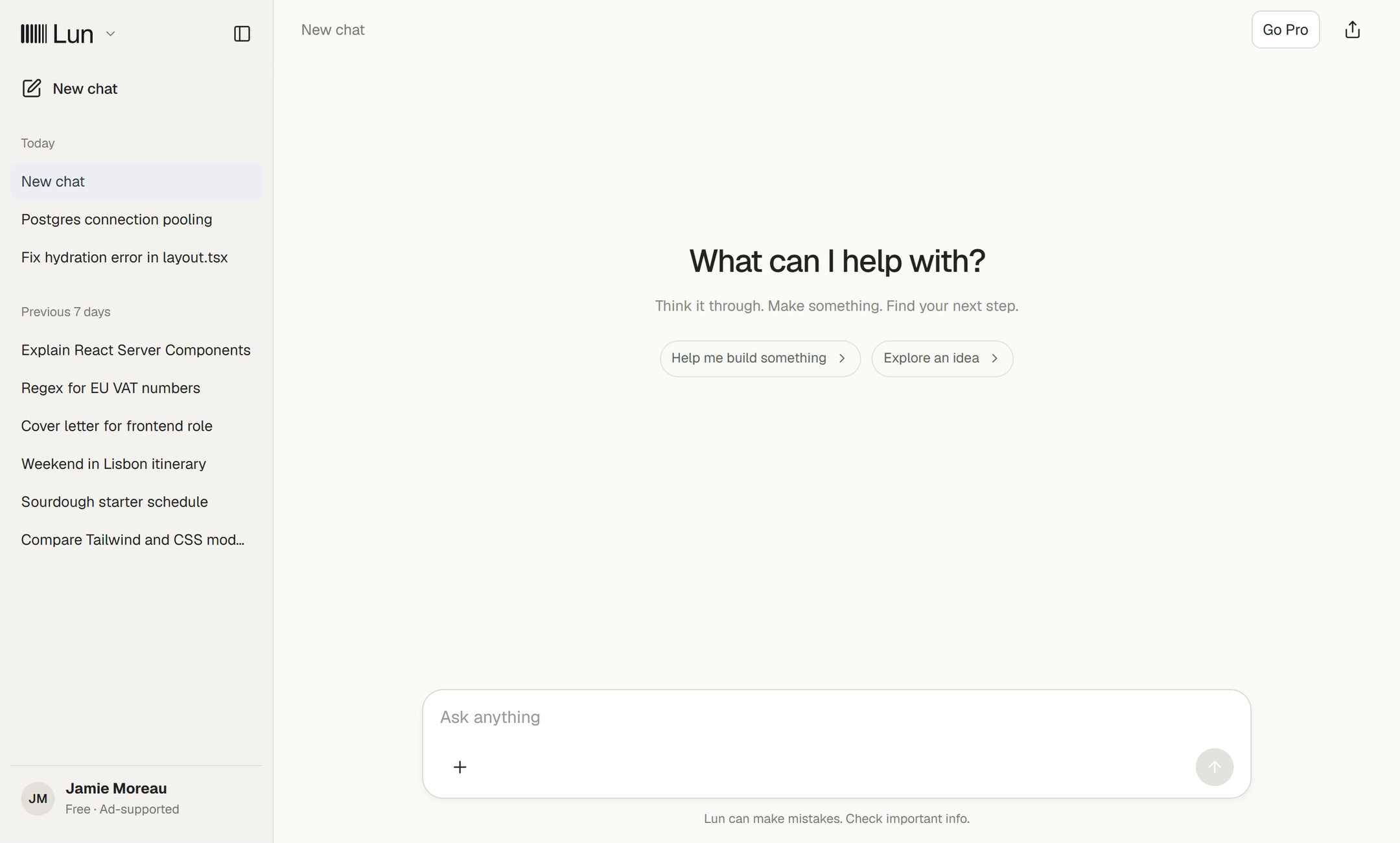 A deployment question is answered, with a separate sponsored banner above the message field while the response is generated.